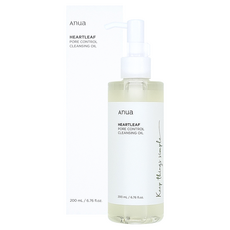 블랙헤드와 메이크업을 말끔하게 제거하는 아누아 어성초 포어 컨트롤 클렌징 오일 200ml