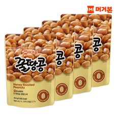 머거본 견과류 간식 안주 사이즈업 꿀땅콩 300g x 4봉, 4개