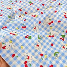 천원단 원단천 Sanrio-Cinnamoroll 강아지 145 면 직물 cm 너비 의류 Hometextile 쿠션 커버 바느질 작업 D, 01 (1)_01 0.5yard (45X140cm)