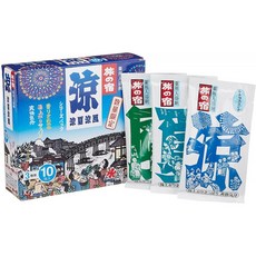 일본배송 여행 숙소 료 여름 산들 바람 시리즈 팩 10꾸러미 여행의 숙소 분말 입욕제 배스 솔트 통판, 1