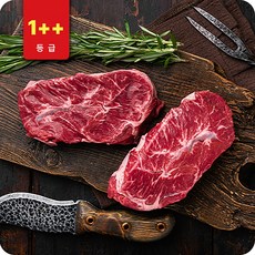 1++등급 한우 스테이크용 채끝살 투쁠 투플러스 200g, 1개