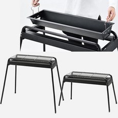 5인용 접이식 바베큐그릴 석쇠 화로숯통 2단 높이조절
