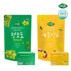 자연생각 아이스티 애플망고 10P +청포도 10P (20팩), 190ml, 1세트