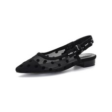 [포멜카멜레] 리본 도트 포인트 망사 블랙 슬링백 2CM (FJY1F1SG885Z1)