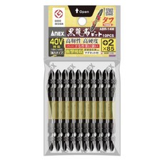 아넥스 블랙 토션 드라이버 비트 ABR-14M 2x85 85mm SET 10개 초강력 초강도 임팩 전동 비트날 십자