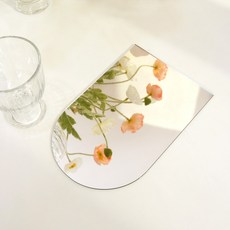 일호장신구 유니크 무테 거울 탁상 화장대 인테리어 홈데코 장식 가벼운 아크릴 곡선 디자인, 유니크무테거울라운드