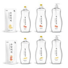 오늘의 쉼표 주방 세제 자몽 곡물 300ml 500ml 1종 과일 식기 그릇 세척 기름기 제거, 500ml 펌프, 1개