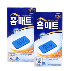 홈매트 교체용 피 30매 / 전자모기향 / 매트훈증기 -T.C, 2개, 30g