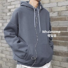 웨일썸 남자 기모 빅사이즈 루즈핏 후드티 맨투맨