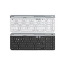 (정품 새박스 수입)로지텍 슬림 멀티 디바이스 무선 키보드 K580 블랙 화이트 Logitech K580 slim multi keyboard 영문자판, 1개, 1.로지텍 K580 블랙/One Size