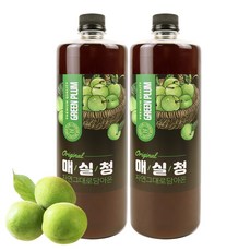 새콤달콤 광양 매실청 숙성 매실액 액기스 매실원액, 1L, 2개
