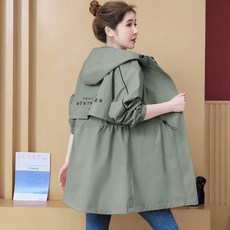 봄 가을 여성 간절기 아우터 수입 허리끈 조절 사파리 야상 점퍼