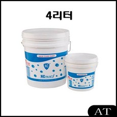 AT 엔씨페인트 수성 탄성코트(백색) 4리터 도료 벽지 시공