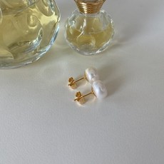 납작담수진주귀걸이