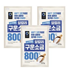 청정원 순수천혜염 알칼리 구운소금, 500g, 3개