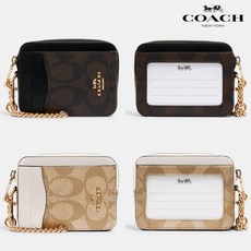 코치 [NEW] 지퍼 카드 케이스 C0058 시그니처 Zip Card Case [미국LA직배송]