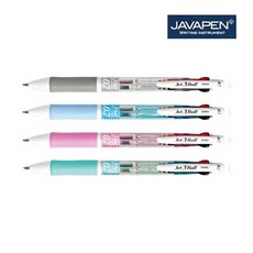 자바 제트3색볼펜 0.7mm 색상랜덤 필기구 펜, 케이스색상랜덤