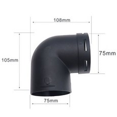 차량용 무시동히터 부품 60mm 75mm car l air vent ducting pipe 엘보우 콘센트 커넥터 조이너 webasto eberspaecher 디젤 주차 호환, 1개