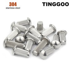 라벨 이름용 스테인리스 스틸 단추 라운드 헤드 널링 생크 솔리드 리벳 나사 10/100x M1 6 M2 5 M3 M4 M5 M6 304 GB827, 50pcs M2, 5mm, 50개