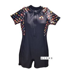 레노마(swim&gym) 레노마수영복 GS2D864 여아동 3부 캡 내장형 반팔 수영복, NV(네이비) 70