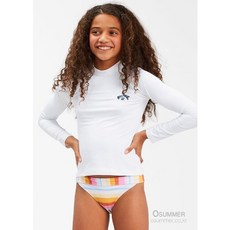 매장-정품 여름엔 빌라봉 키즈 루즈핏 래쉬가드 BILLABONG KBB221-16-WHT YOUTH ARCH WAVE LS WHT