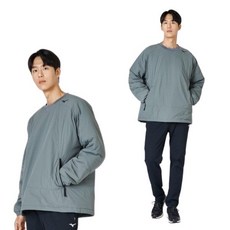 미즈노 가볍고 따뜻한 피스테 시그니쳐 운동복 남여공용 패딩 맨투맨 PADDING MTM 32YE363306 32YE363309 2C 충전재 커플