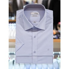 기타 [AK PLAZA][듀퐁셔츠] 남성 슬림핏 로고 배색 반팔 남방 와이셔츠 (SE4MM22HS752SBU)