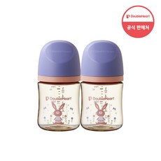 더블하트 모유실감 3세대 트윈팩 160ml/240ml 모음, 놀러올래빗, 160ml, 2개 - 더블하트젖병