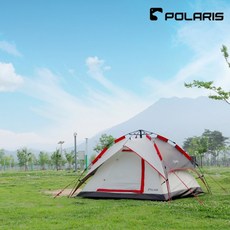 POLARIS 제미니 원터치텐트 백패킹 휴대용 차박, 화이트&쵸코