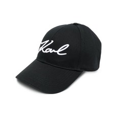 Karl Lagerfeld(칼 라거펠트) 시그니처 오가닉 코튼 베이스볼 캡 모자