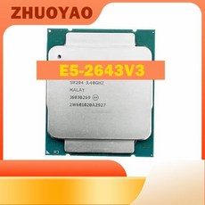 제온 버전 CPU E5-2643V3 프로세서 3.40GHz 20M 6 코어 22NM E5 2643 V3 LGA2011-3 135W, 한개옵션0