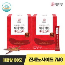 [천지양] 내가먹는 홍삼스틱(100포) 2박스 대용량, 천지양 내가먹는홍삼스틱(100포) 2박스, 2개