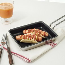 한일스텐레스 프리미엄 통3중 코팅 사각 계란말이팬_18cm, 1개, 18cm