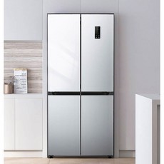 측면 410L 문짝 에너지 내장형 절약 지능형 중형 냉장고 가정용 인버터, Titanium Steel