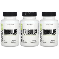 뉴트리바이오 랩 트리뷸러스 500mg 90캡슐 3병 Tribulus 테스토스테론 트리블러스, 3개, 90정