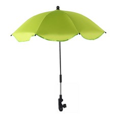 유모차 우산 암 체어 푸시 분리형 클립 파라솔 조절 야외 휠체어 태양 캐노피 쉐이드, Green, 그린, 1개