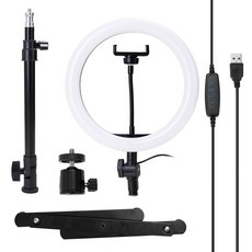 Andoer 십팔인치 LED 링을 포함하는 항공 사진 패키지는 높이 조절 원격 등대 + 2m 3 휴대 전화 카메라 폴더 (버튼 셀) 미국 규정 될 수있다 AC100-240V, 미국 플러그