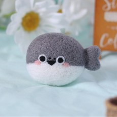 카피바라 양모 펠트 diy 인형 만들기, 5. 물고기B, 1개, 물고기B