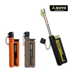 SOTO 소토 ST-480C (신형 슬라이드 가스 토치) 라이터 백패킹 미니멀 캠핑, 오렌지(RG)