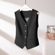 여성 정장조끼 슬림핏 숏조끼 베스트 아우터 2컬러