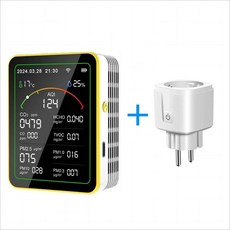 다기능 스마트 와이파이 가스 감지기 공기질 모니터 CO2 CO TVOC 포름알데히드 PM1.0 PM2.5 PM10, 2. MT15-W(Up) P-EU, 1개