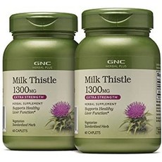 GNC 밀크씨슬 1300mg 총120정 (60정 x2개) Twin pack 실리마린, 2개, 60정