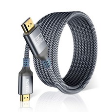 AkoaDa 4K HDMI 케이블 30FT 18Gbps 고속 2.0 나일론 편조 4K60Hz 울트라 HD 2K 1080P ARC Roku TV Fire PC PS5 PS4 XB, 6.6FT, Grey