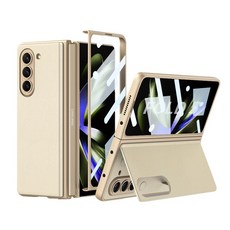 아폰케 갤럭시Z폴드5 GKK 전면강화유리 가죽 거치대 케이스 FD57