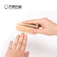 [하늘공감]마사지 봉 나무 우드 지압 안마 나무 반사구 발바닥 프롭테라피 롤러 롤링 코로나 멍 볼목제 돼지 갈기 양면 세면세정 오일 호두 세면판옥 세면 의료용 세면, 01 양면 스틱형 목본색, 1개