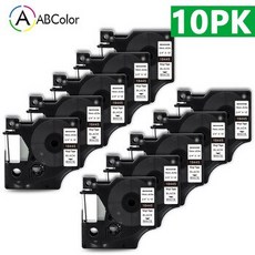 [해외] DYMO 18445 용 10PK 호환 라벨 테이프 RHINO DYMO RHINO 용 영구 비닐 산업용 라벨 테이프 42 52 50 LABEL MAKER, 19mm