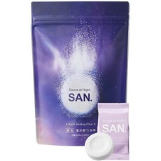 SAN. 산 약용 탄산 입욕제 (무색 무향료 / 45g × 8정) 의약외품 중탄산 배스 태블릿 (피로회복/어깨결림/요통/냉증/상처) 보습 성분 (히알루론산/콜라겐/유자추출물 ） 선, 1개