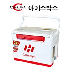 해동 카리스마 아이스박스 24L HB-238 아이스쿨러, 화이트레드