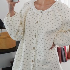 엘제이 긴팔 누빔 아트앵두 상하세트 파자마 겨울 수면 잠옷 여성용 빅사이즈 홈웨어 귀여운 선물용