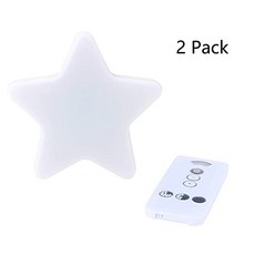 NMT 2 팩 화이트 - 리모콘 LED 플러그인 야간 조명 어린이를위한 야간 조명 - 아기 보육에 가장 적합한 밝은 밝은 밝 [White-2] - P0465086RGC3510, White-2